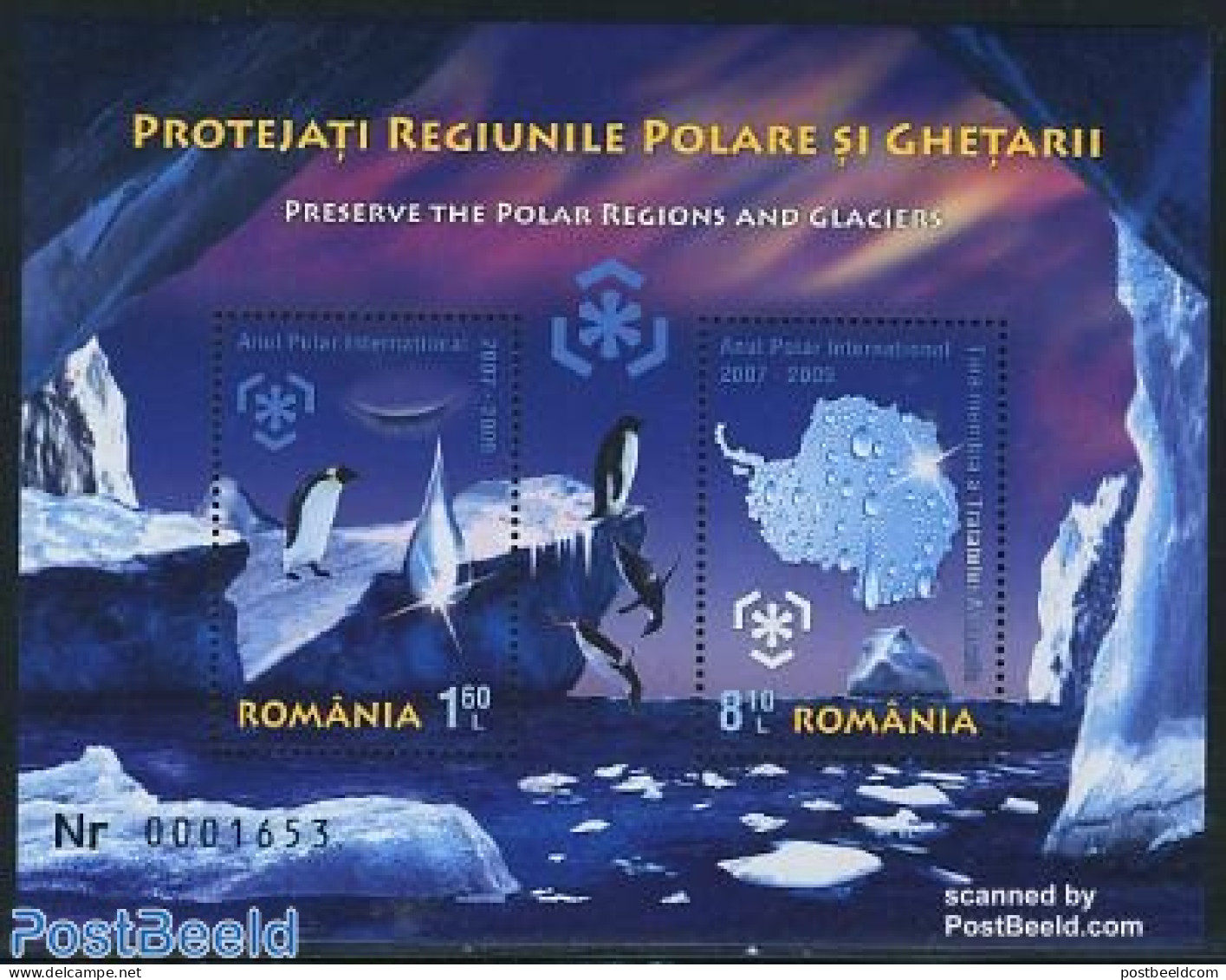 Romania 2009 Preserve Polar Regions S/s, Mint NH, Nature - Science - Various - Birds - Penguins - The Arctic & Antarct.. - Neufs