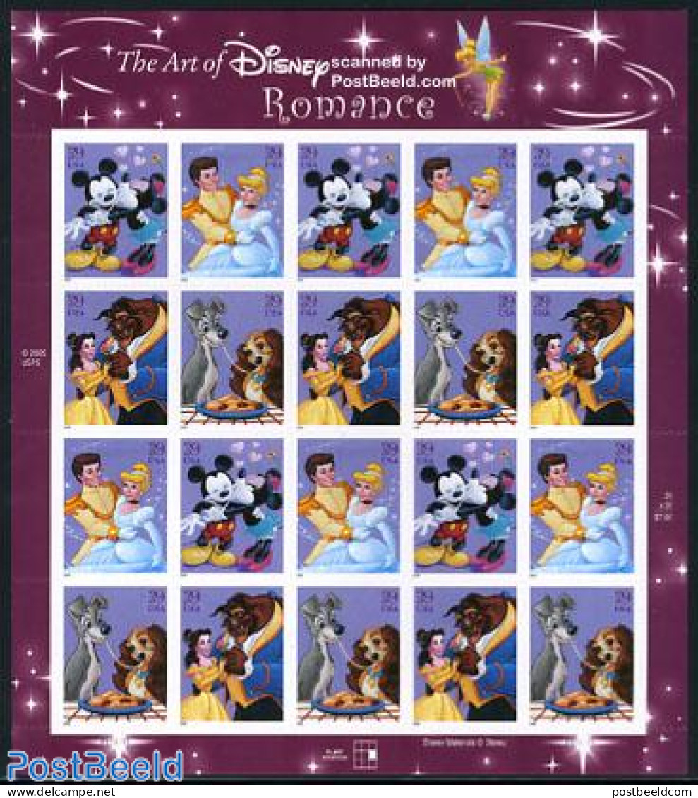 United States Of America 2006 Disney, Romance M/s S-a, Mint NH, Art - Disney - Neufs