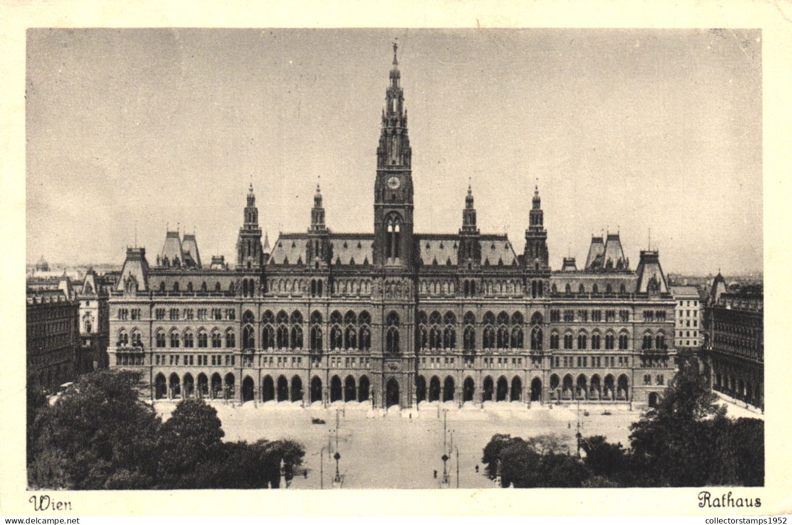 VIENNA, TOWN HALL, ARCHITECTURE, TOWER WITH CLOCK, AUSTRIA, POSTCARD - Wien Mitte