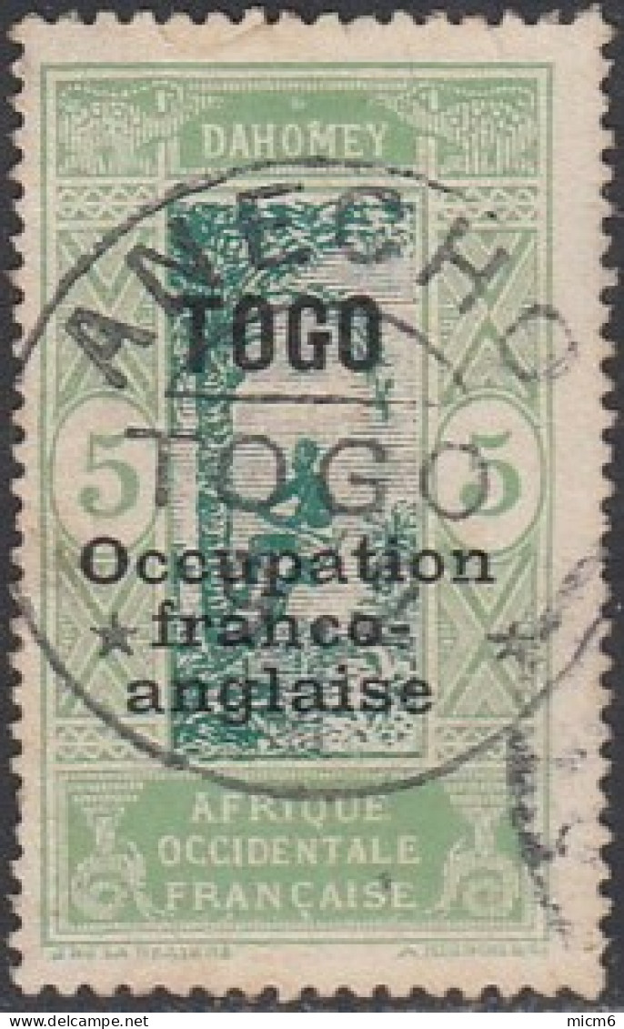 Togo Occupation Franco-Anglaise - N° 87 (YT) N° 24 (AM) Oblitéré D'Anecho. - Gebraucht