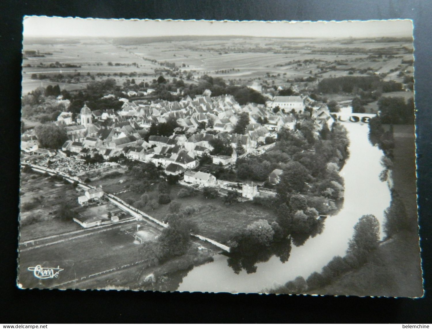 PESMES                     VUE PANORAMIQUE AERIENNE              LE PONT SUR L'OGNON - Pesmes