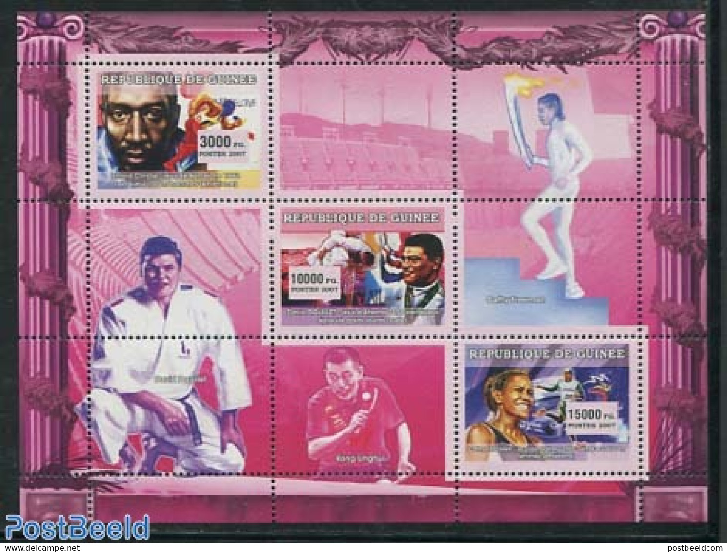 Guinea, Republic 2007 Olympic Winners 3v M/s, Mint NH, Sport - Athletics - Judo - Olympic Games - Athlétisme