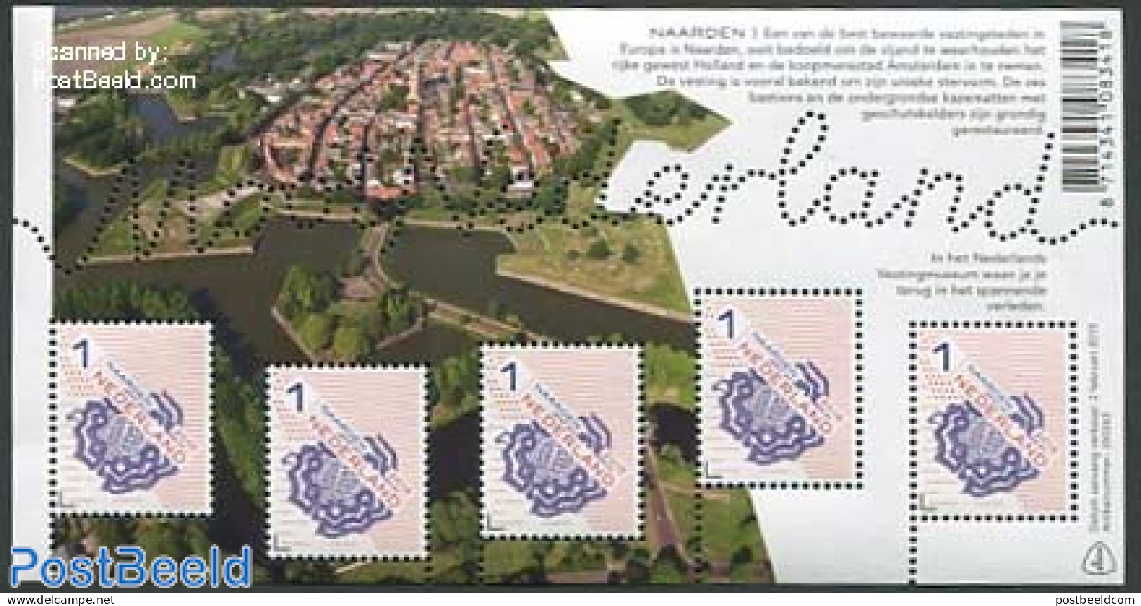 Netherlands 2015 Beautiful Netherlands, Bourtange 5v M/s, Mint NH, Art - Castles & Fortifications - Neufs