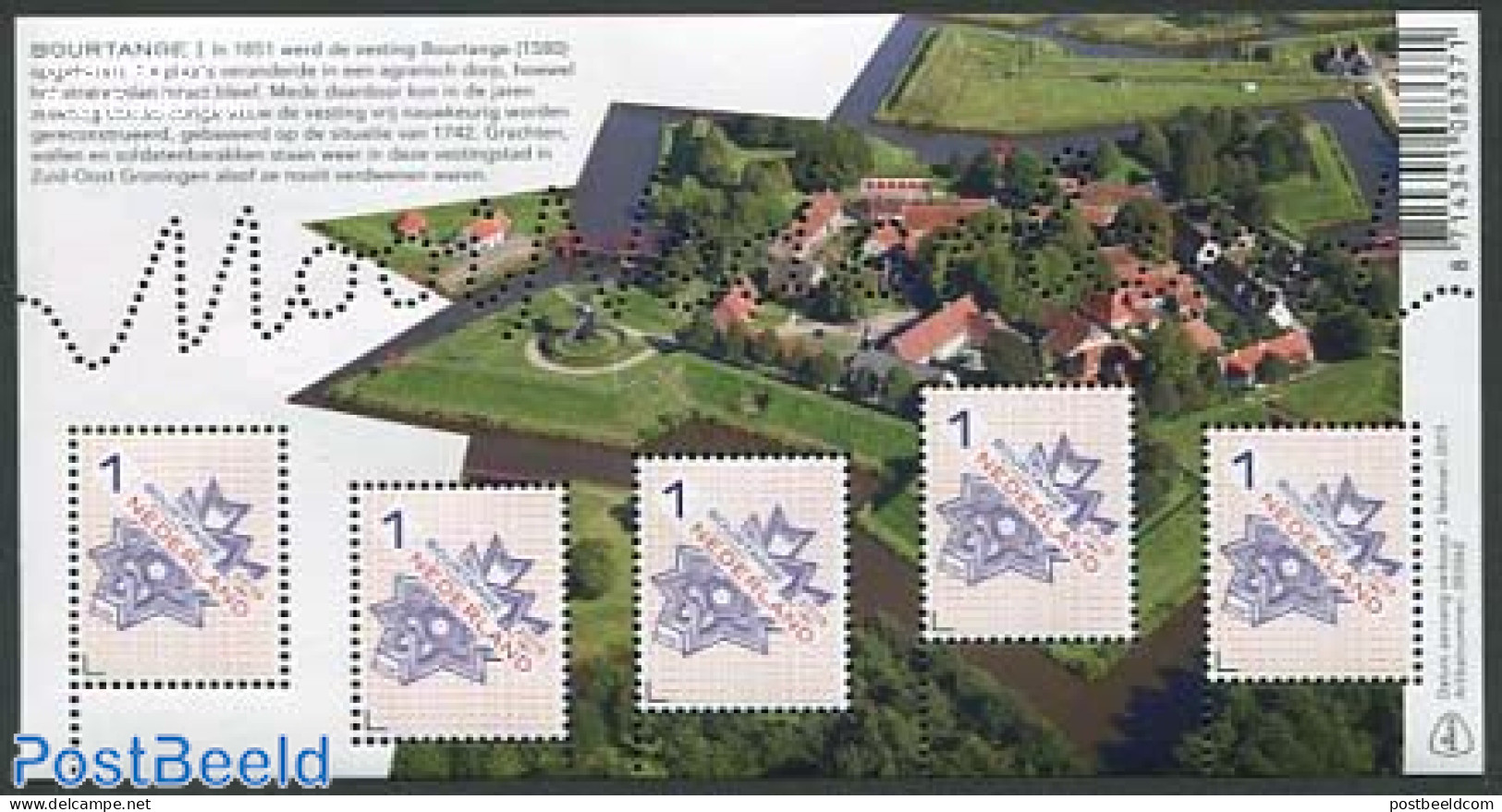 Netherlands 2015 Beautiful Netherlands, Naarden 5v M/s, Mint NH, Art - Castles & Fortifications - Unused Stamps