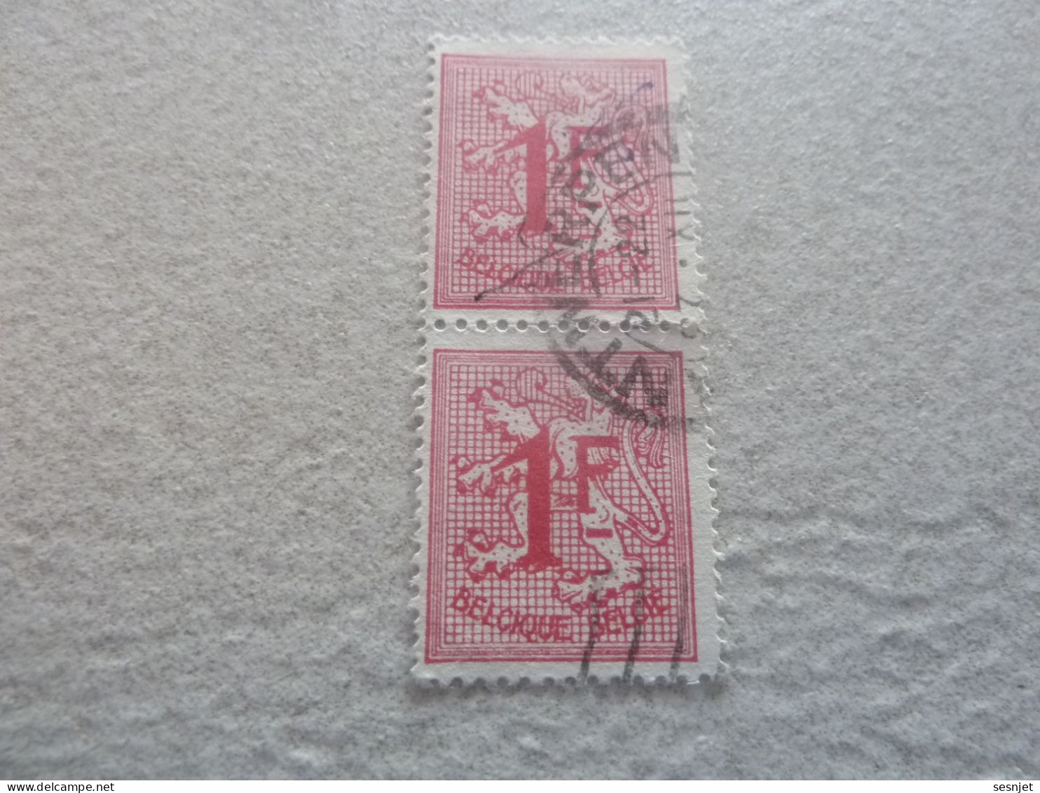 Belgique - Lion - 1f. - Rose - Double Oblitérés - Année 1950 - - Used Stamps