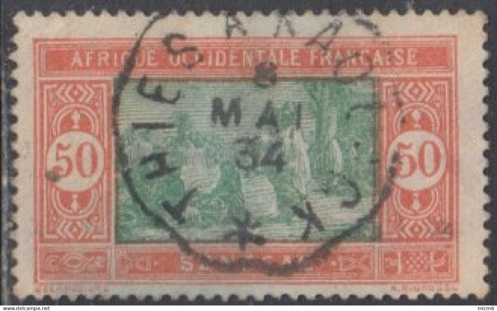 Sénégal 1912-1944 - Ambulant De Thies à Kaolack Sur N° 82 (YT) N° 100 (AM). Oblitération. - Sonstige & Ohne Zuordnung