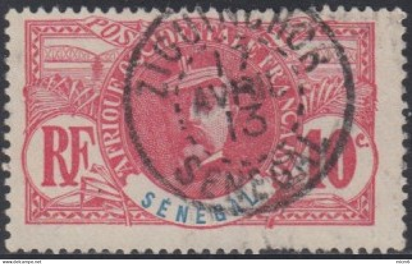 Sénégal 1887-1906 - Ziguinchor Sur N° 34 (YT) N° 35 (AM). Oblitération De 1913. - Used Stamps