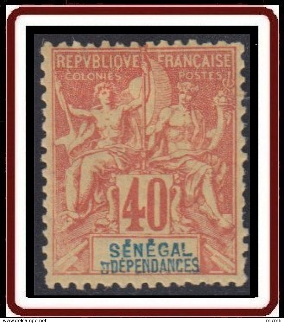 Sénégal 1887-1906 - N° 17 (YT) N° 17 (AM) Neuf *. Une Dent Absente. - Nuovi