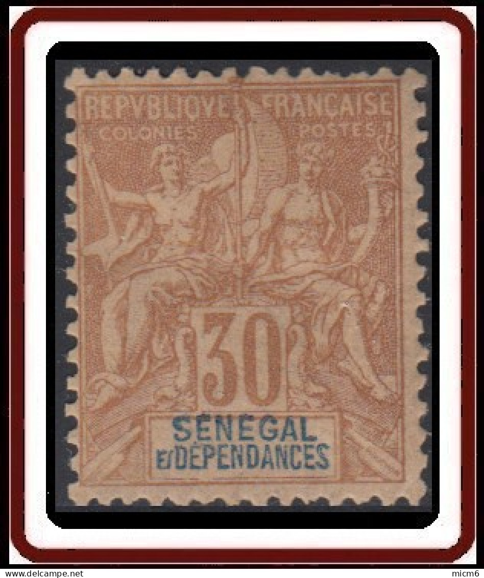 Sénégal 1887-1906 - N° 16 (YT) N° 16 (AM) Neuf *. - Unused Stamps