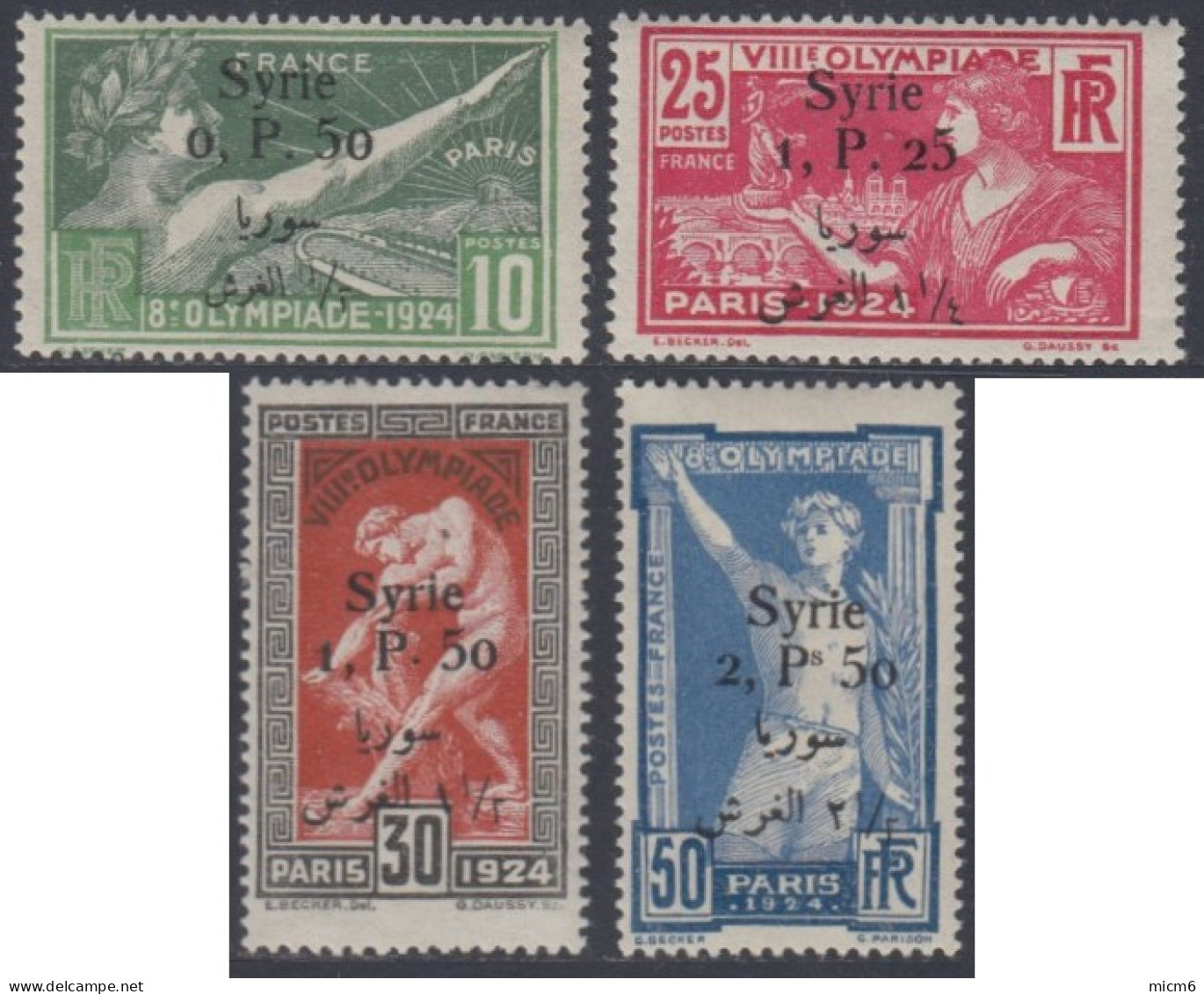 Syrie 1923-1932 (Mandat Français) - N° 149 à 152 (YT) N° 146 à 149 (AM) Neufs * Ou **. - Unused Stamps