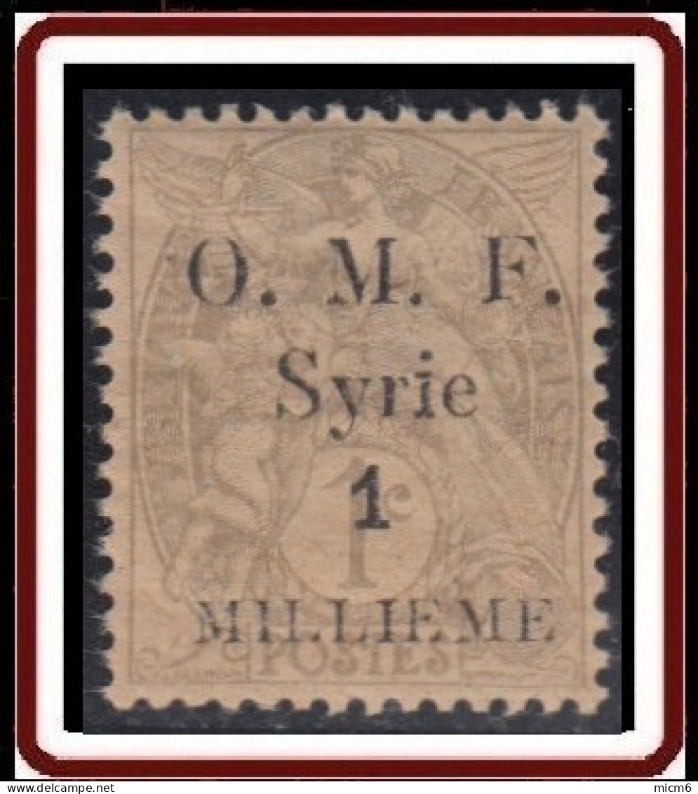 Syrie 1919-1922 (Occupation Française) - N° 21 (YT) N° 21 (AM) Neuf **. - Neufs