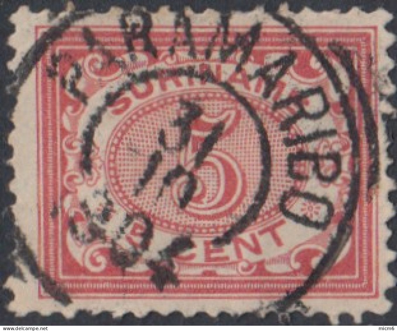 Surinam / Suriname - Paramaribo Sur N° 46 (YT). Oblitération. De 1904. - Suriname ... - 1975