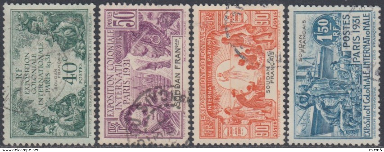 Soudan Français 1920-1944 - N° 89 à 92 (YT) Oblitérés. - Used Stamps