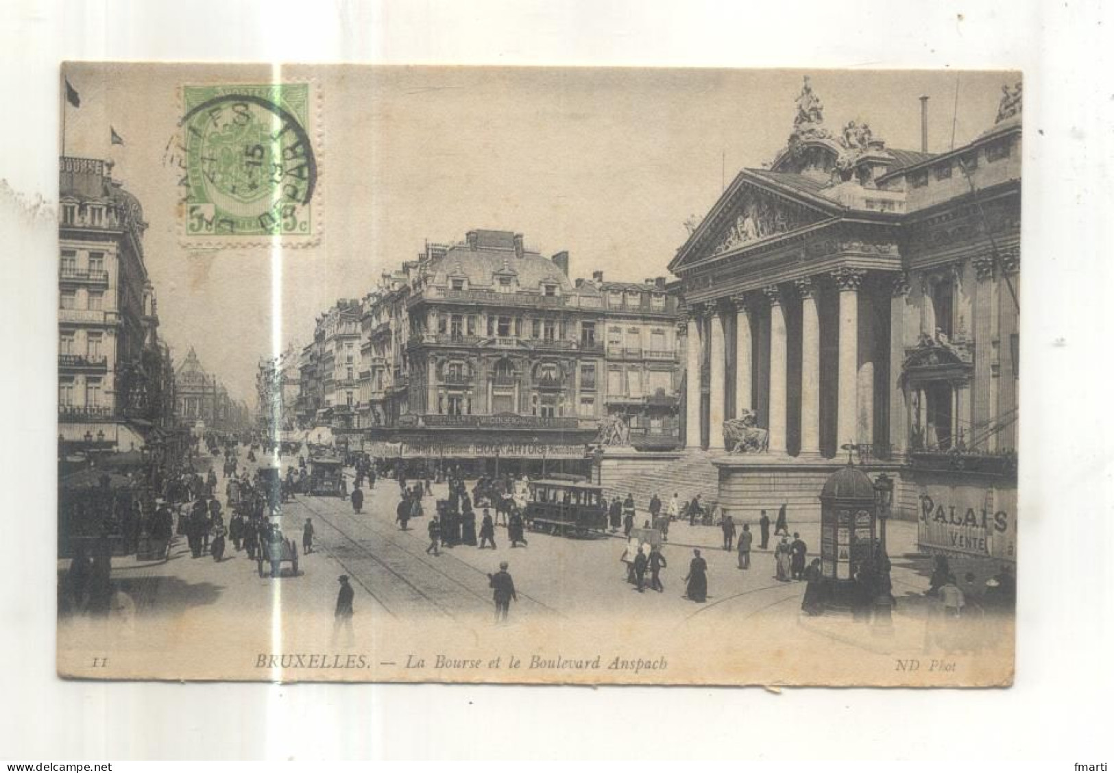 Bruxelles, La Bourse Et Le Boulevard Anspach - Monumenti, Edifici