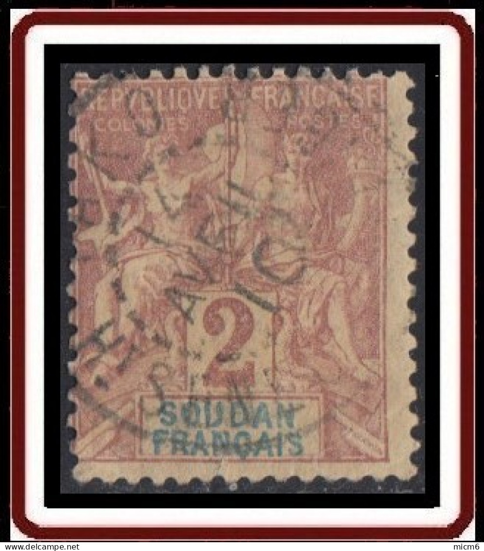Soudan Français 1894-1900 - Yako / Haut-Sénégal Sur N° 4 (YT) N° 4 (AM). Oblitération De 1910. - Gebraucht