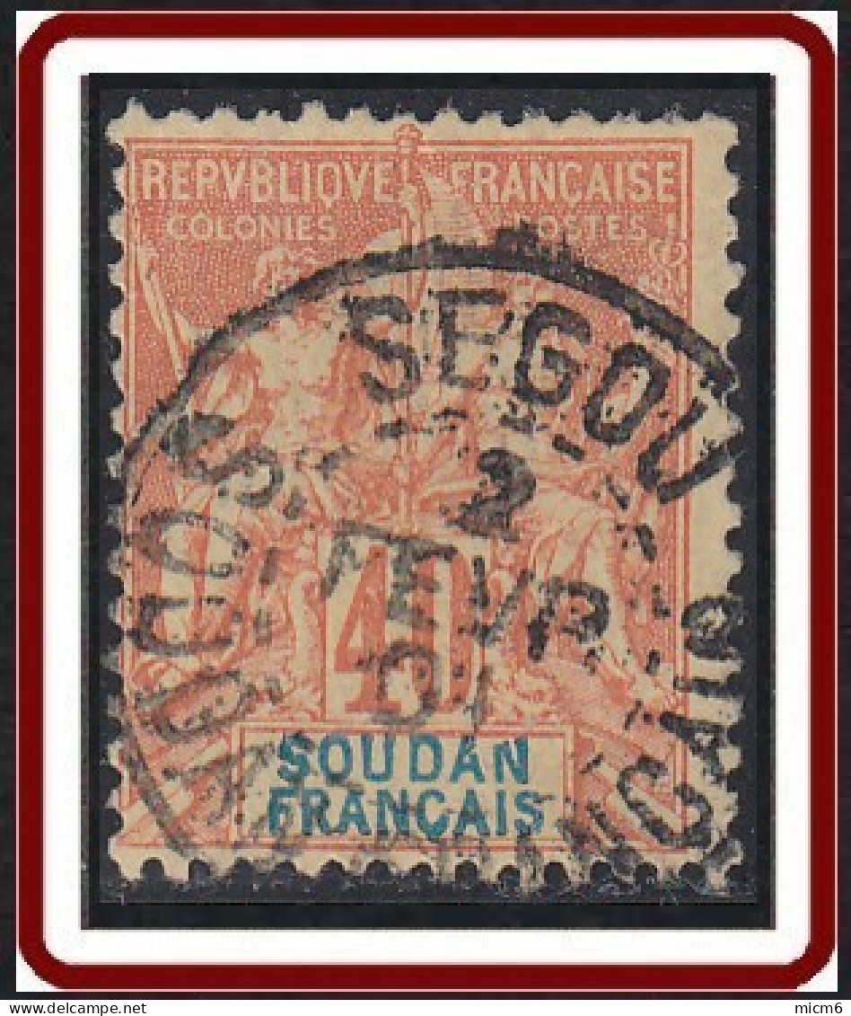 Soudan Français 1894-1900 - Segou / Soudan Français Sur N° 12 (YT) N° 12 (AM). Oblitération De 1904. - Gebruikt