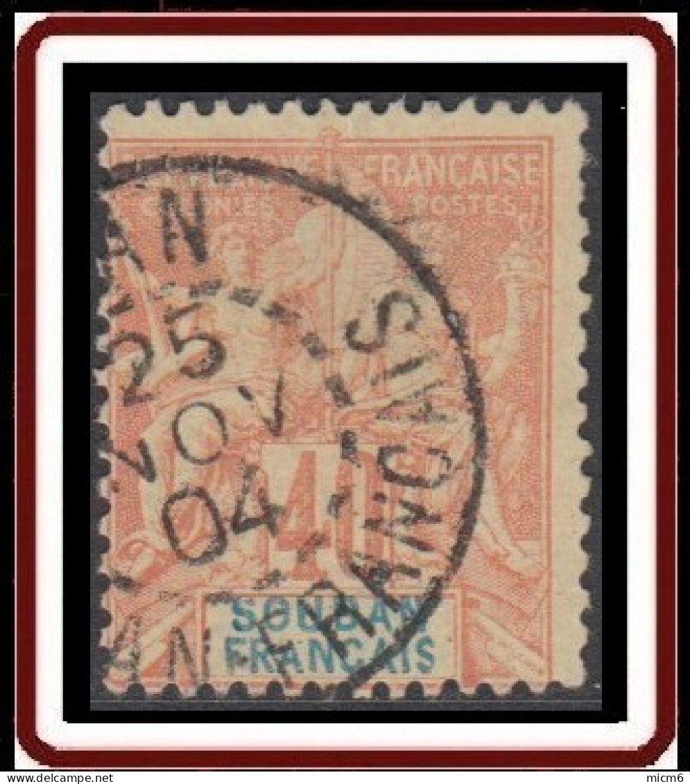 Soudan Français 1894-1900 - San / Soudan Français Sur N° 12 (YT) N° 12 (AM). Oblitération De 1904. - Usati