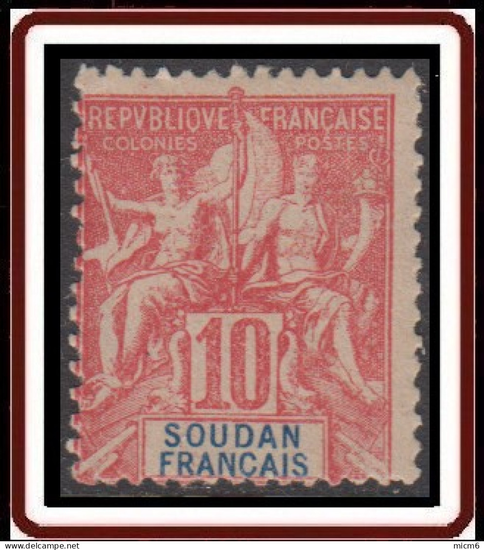 Soudan Français 1894-1900 - N° 16 (YT) N° 16 (AM) Neuf *. Charnière. - Unused Stamps