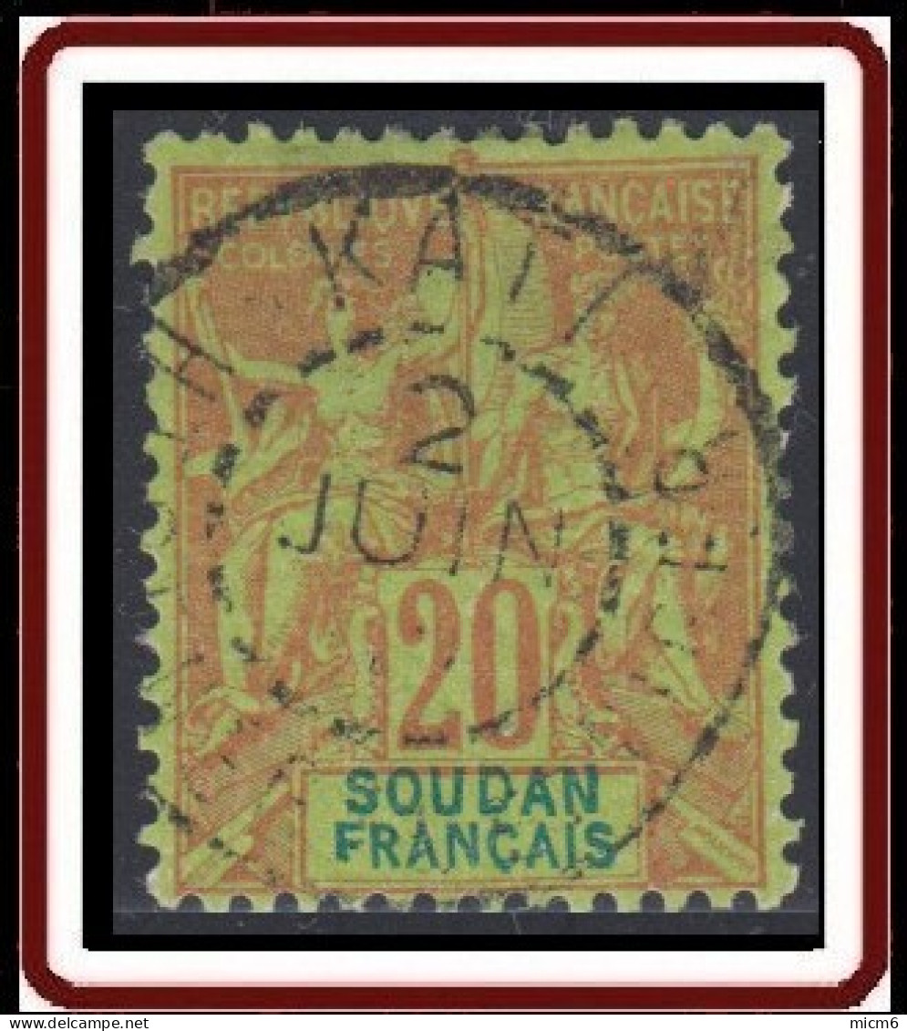 Soudan Français 1894-1900 - Kati / Haut-Senegal Sur N° 9 (YT) N° 9 (AM). Oblitération. - Used Stamps