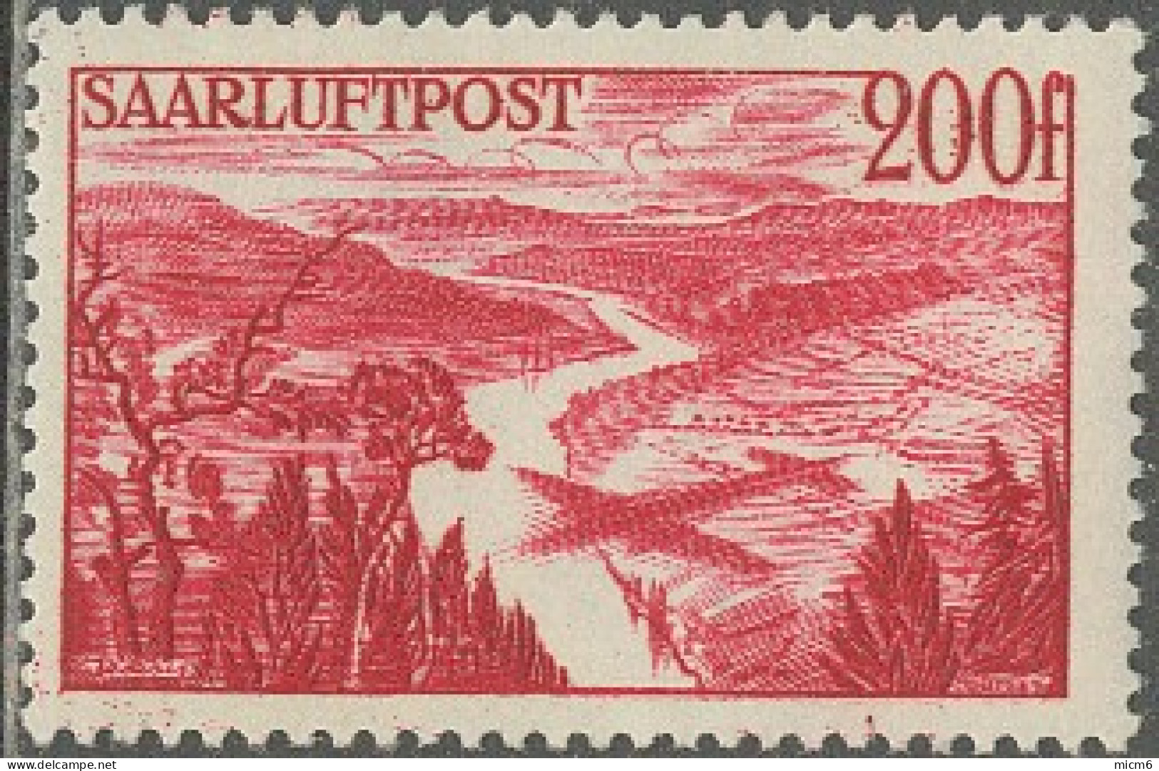 Sarre 1947-1956 - Poste Aérienne N° 11 (YT) N° 11 (AM) Neuf **. - Luftpost