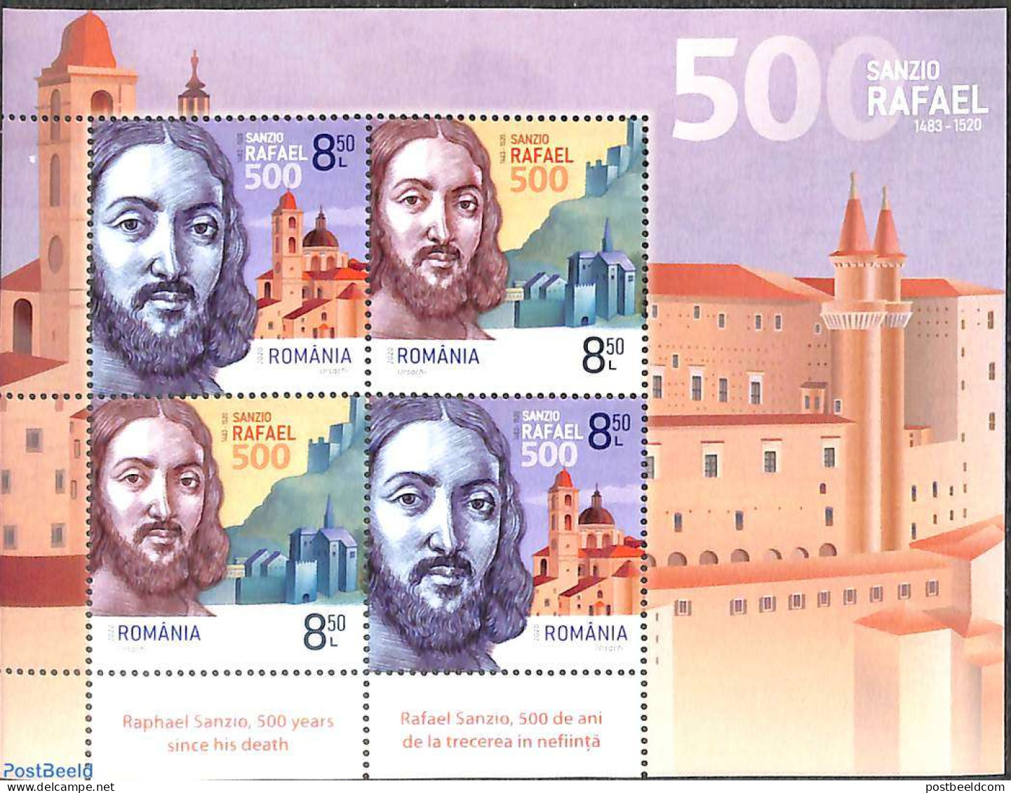 Romania 2020 Raphael S/s, Mint NH, Art - Raphael - Unused Stamps