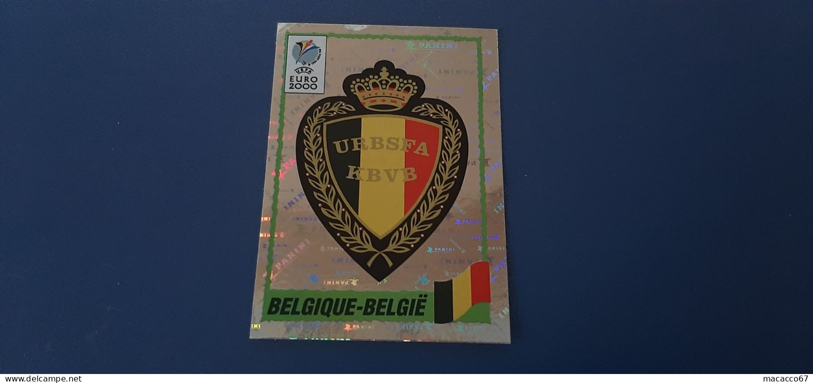 Figurina Panini Euro 2000 - 095 Scudetto Belgio - Edición Italiana