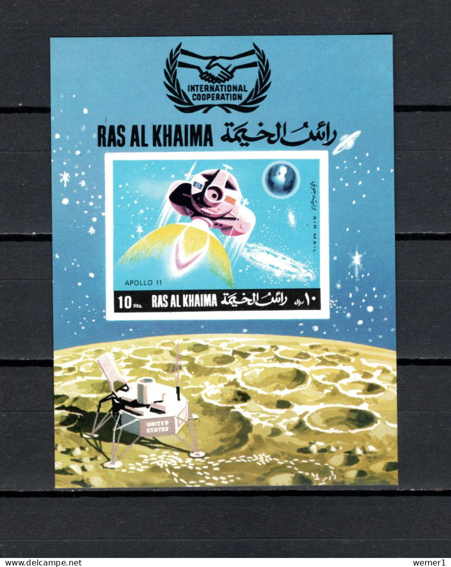 Ras Al Khaima 1969 Space Research S/s Imperf. MNH - Asia