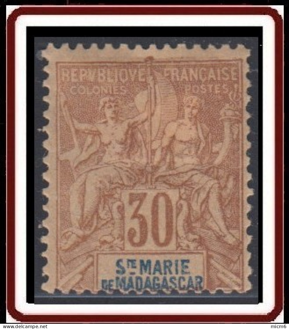 Sainte-Marie De Madagascar - N° 09 (YT) N° 9 (AM) Neuf *. Charnière. - Unused Stamps