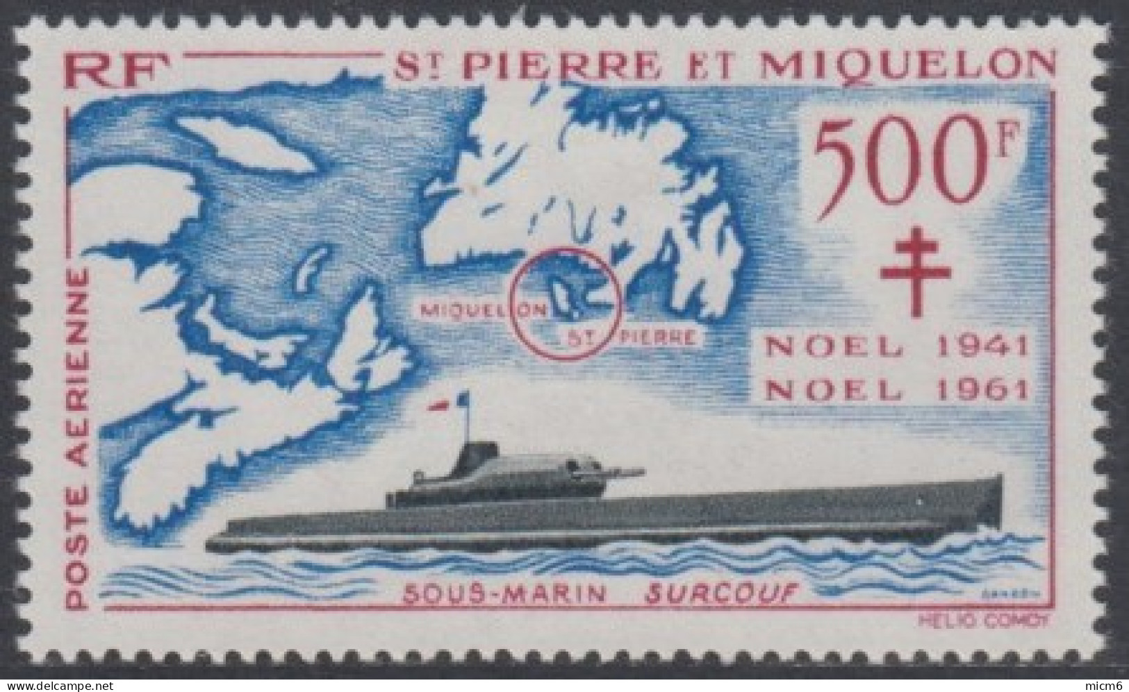 Saint-Pierre Et Miquelon 1958-1985 - Poste Aérienne N° 28 (YT) N° 28 (AM) Neuf *. - Ongebruikt