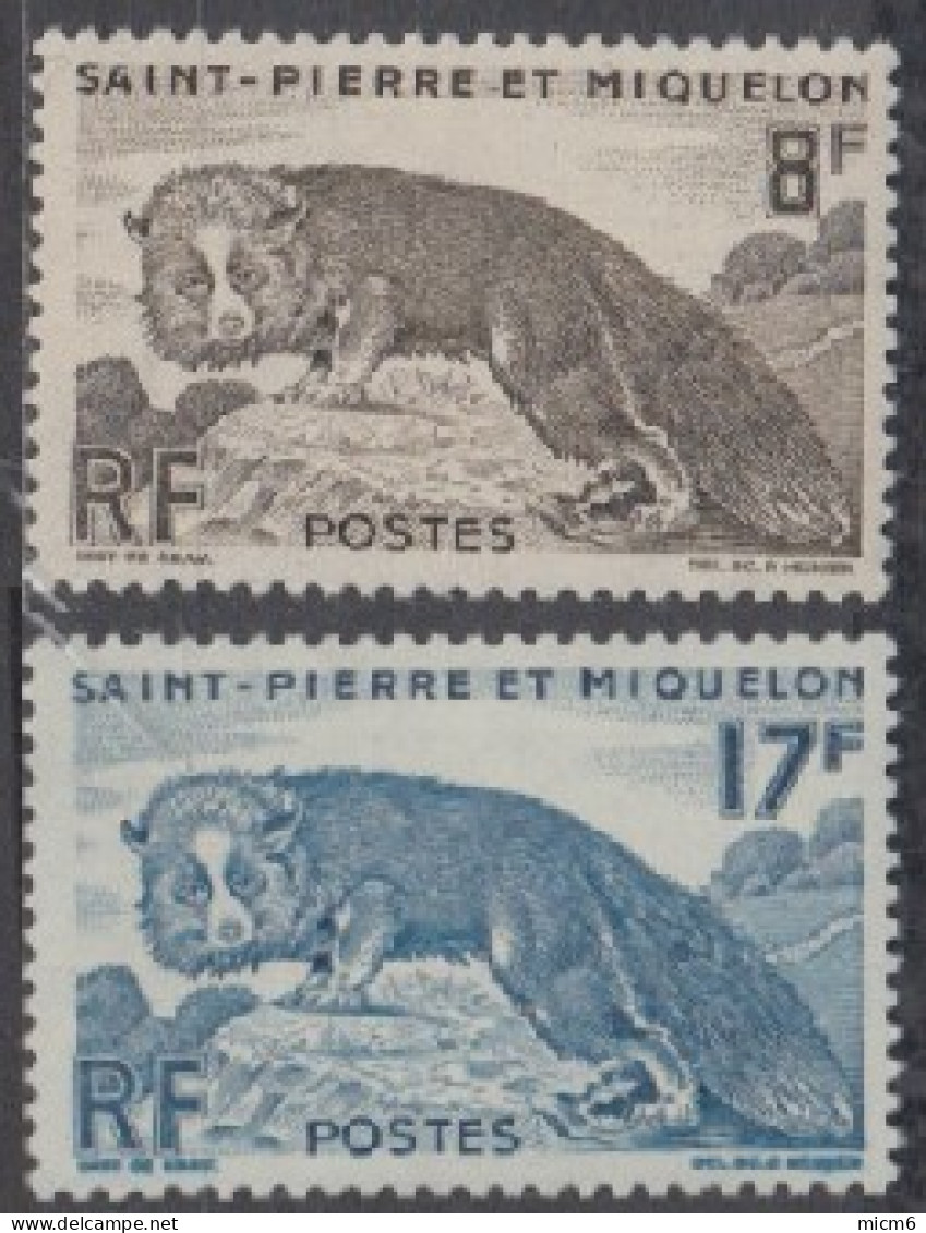 Saint-Pierre Et Miquelon 1940-1957 - N° 345 & 346 N° 355 & 356 (AM) Neufs *. - Ongebruikt