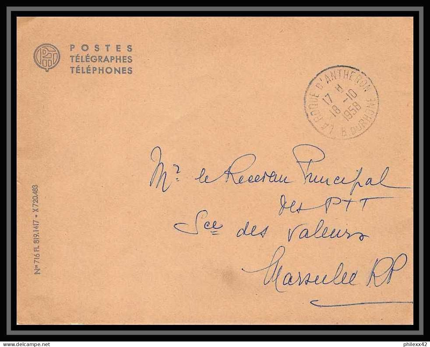 114718 Lot De 9 Lettres + Divers Cover Bouches Du Rhone La Roque-d'Anthéron N°pour Marseille - Collections