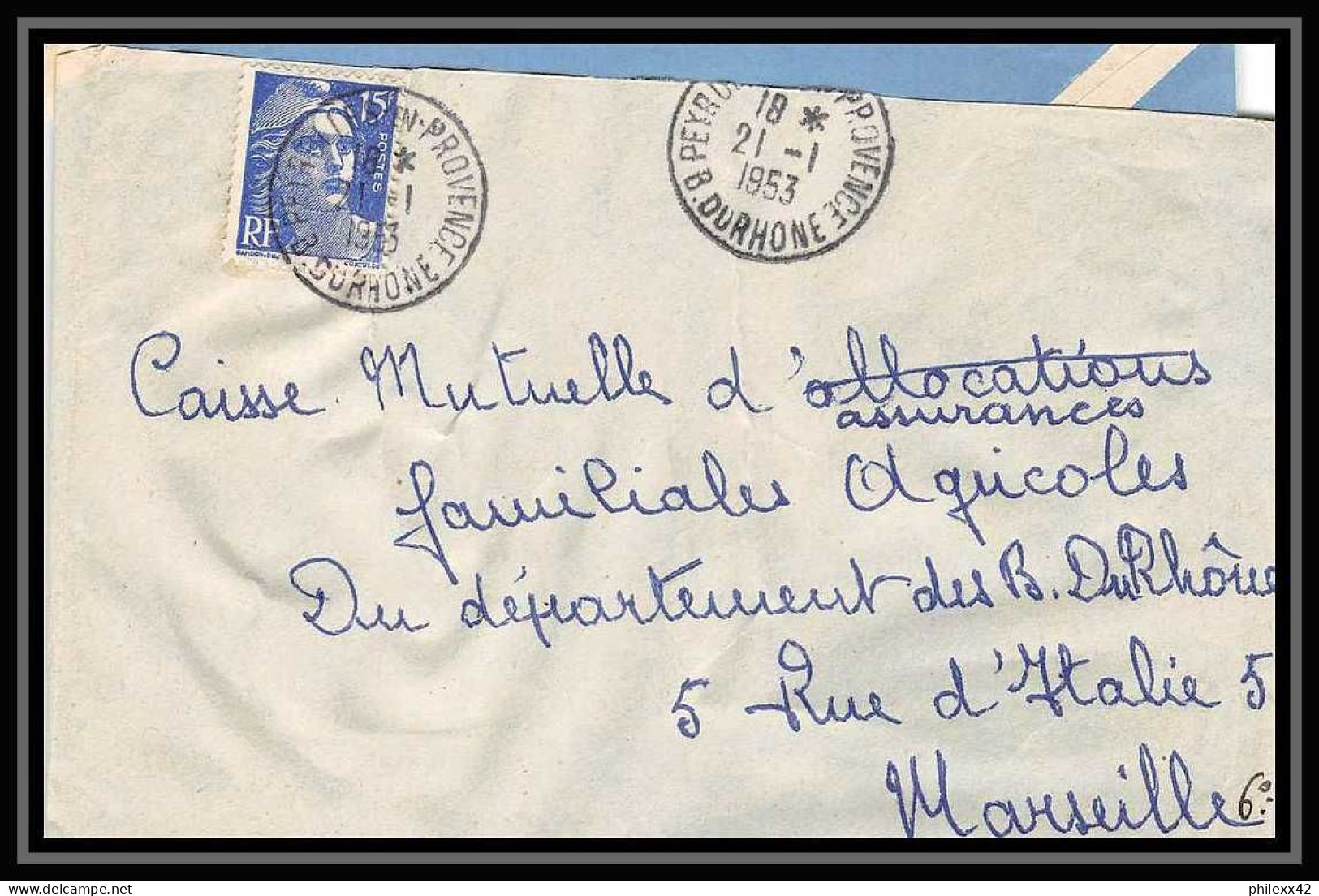 114369 lot de 12 Lettres +divers cover Bouches du rhone Peyrolles
