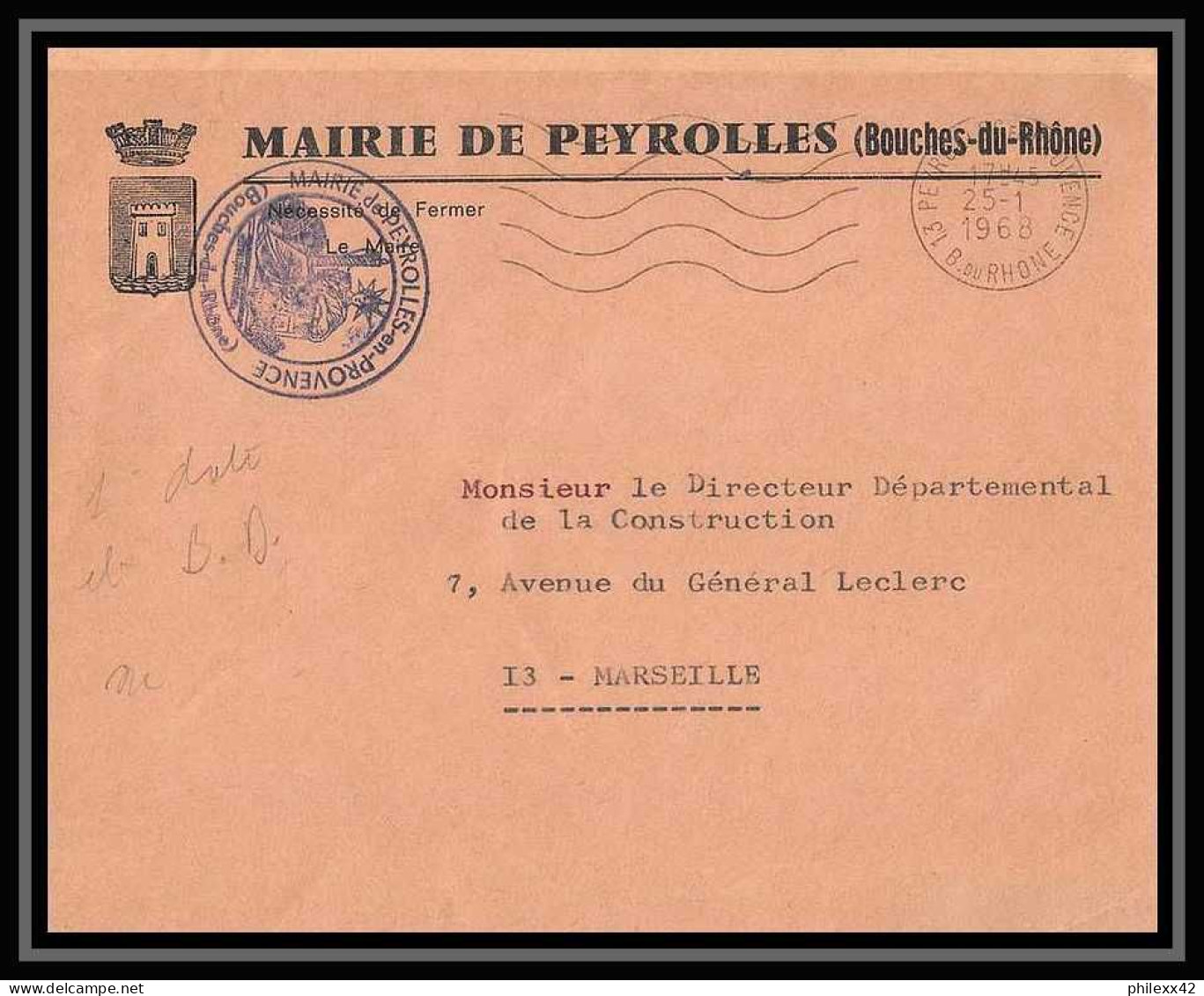 114369 lot de 12 Lettres +divers cover Bouches du rhone Peyrolles
