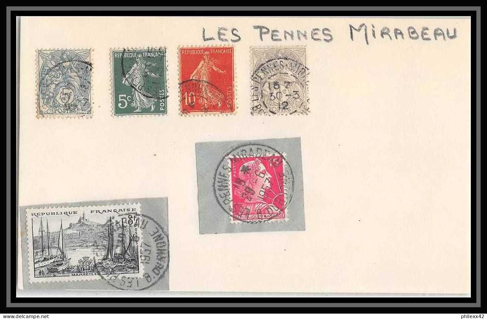 114298 Lot De 10 Lettres + Divers Cover Bouches Du Rhone Les Pennes-Mirabeau - Collections