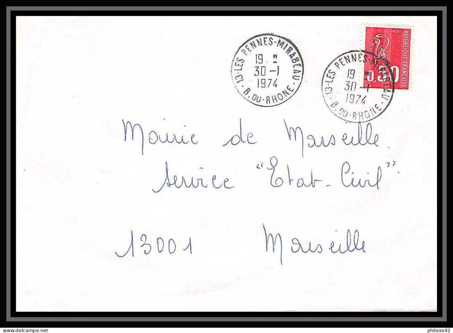 114298 Lot De 10 Lettres + Divers Cover Bouches Du Rhone Les Pennes-Mirabeau - Collections