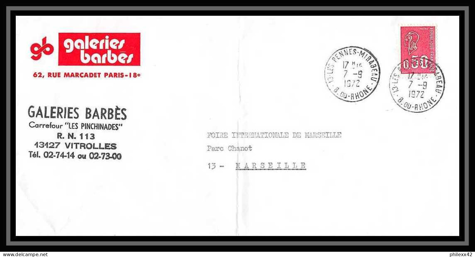 114298 lot de 10 Lettres + divers cover Bouches du rhone Les Pennes-Mirabeau
