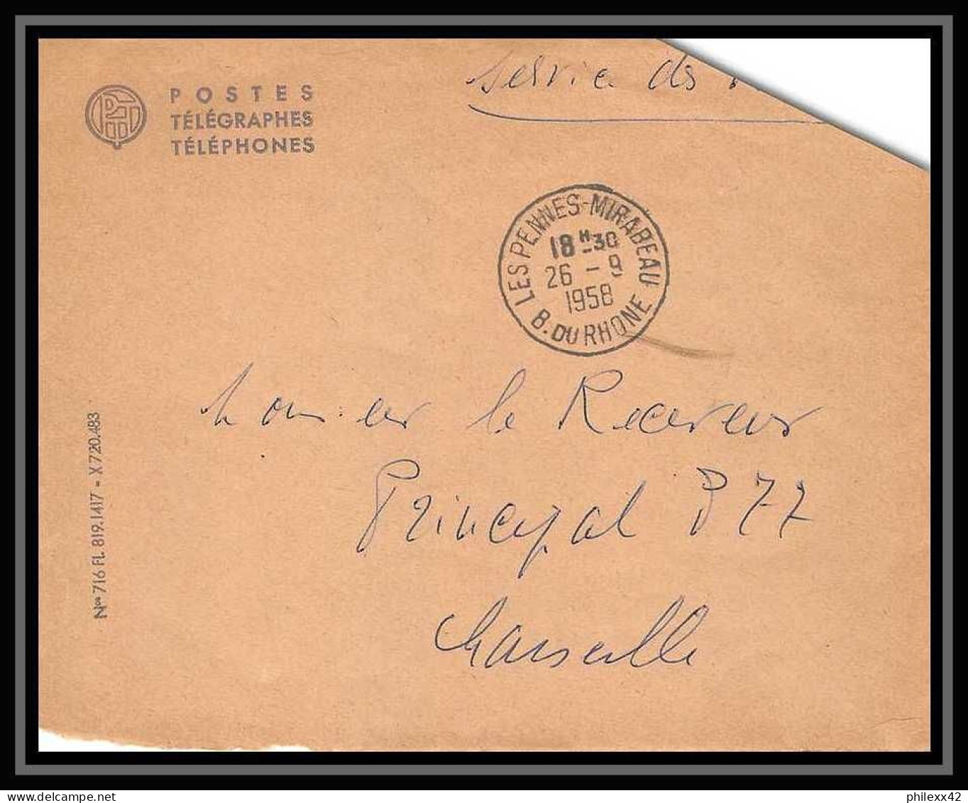 114298 lot de 10 Lettres + divers cover Bouches du rhone Les Pennes-Mirabeau