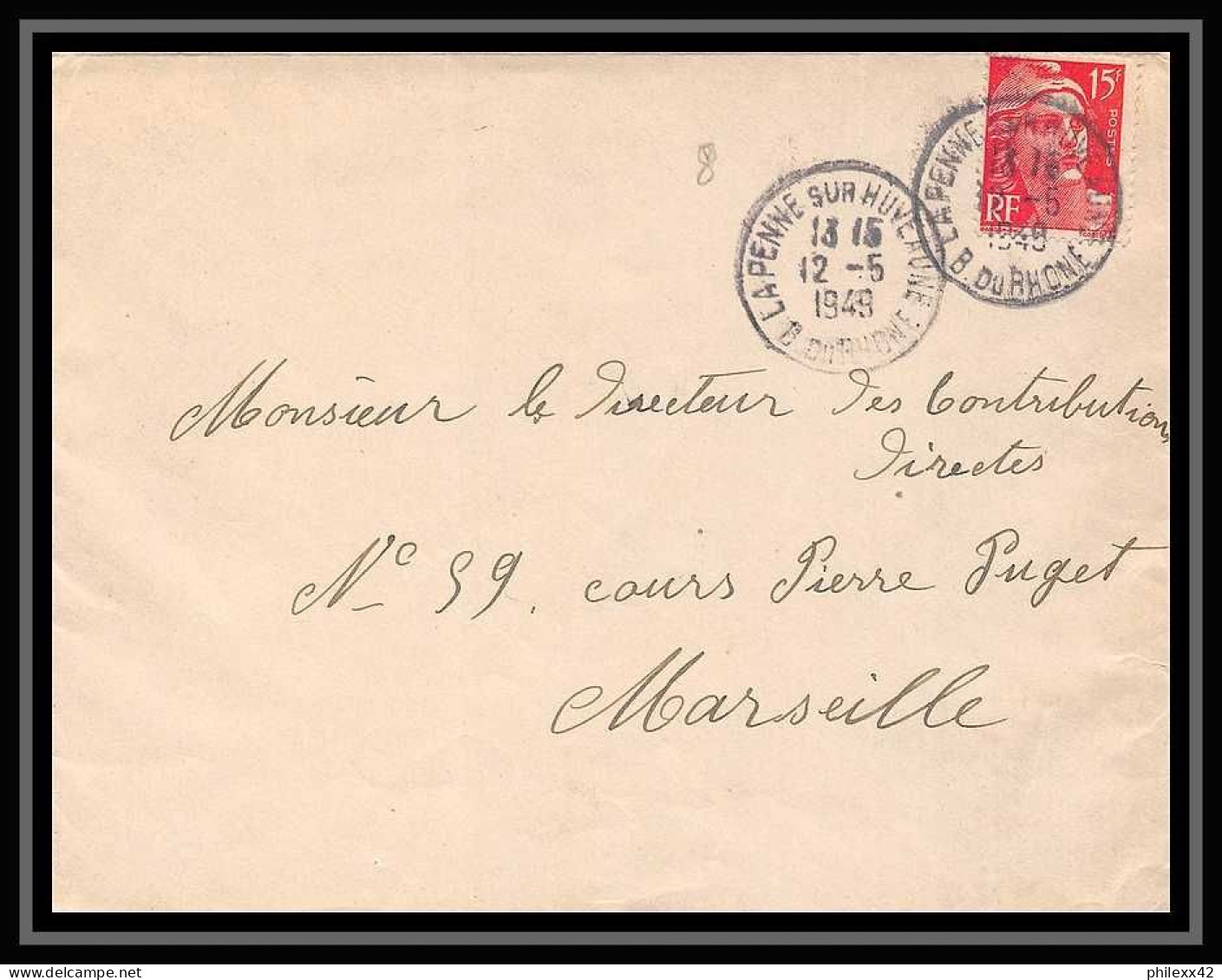 116117 lot de 10 Lettres cover Bouches du rhone La Penne-sur-Huveaune