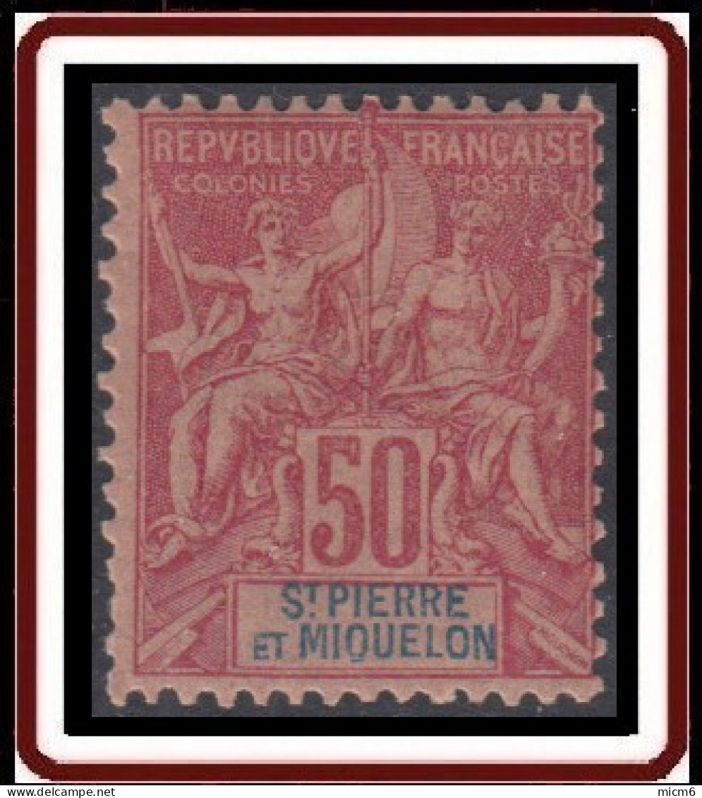 Saint-Pierre Et Miquelon 1859-1909 - N° 69 (YT) N° 70 (AM) Neuf *. - Unused Stamps