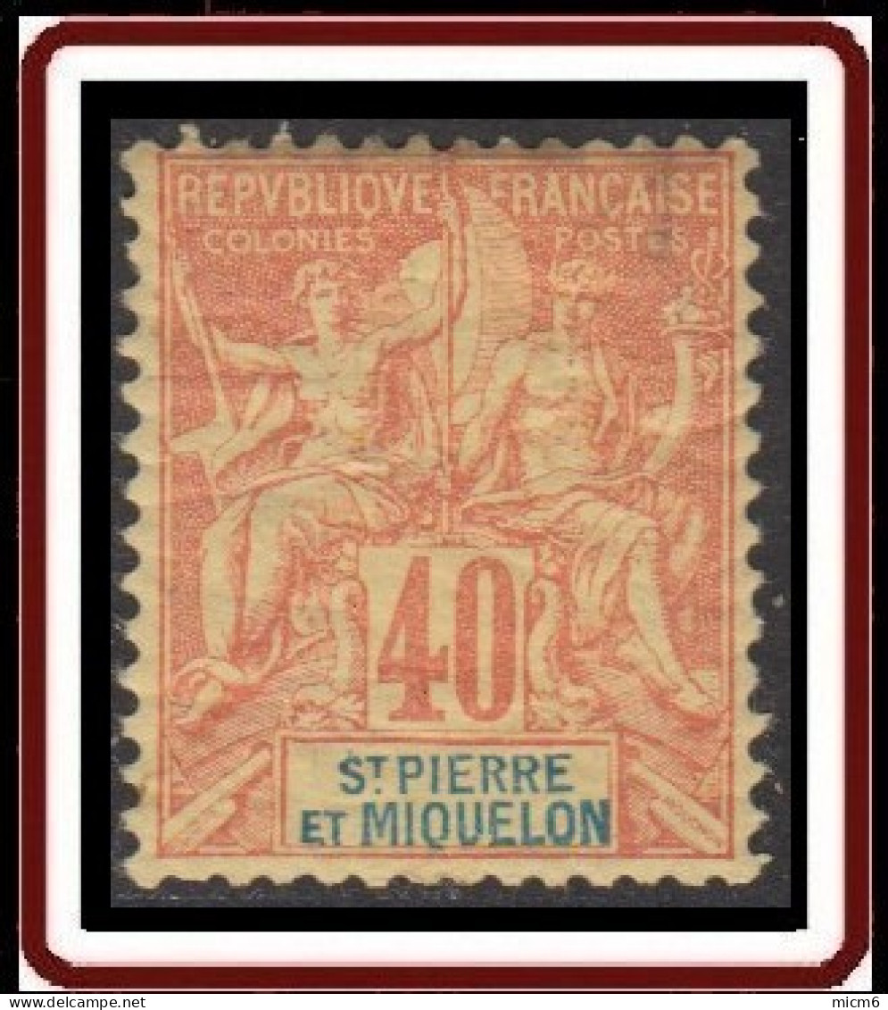 Saint-Pierre Et Miquelon 1859-1909 - N° 68 (YT) N° 69 (AM) Neuf *. - Unused Stamps