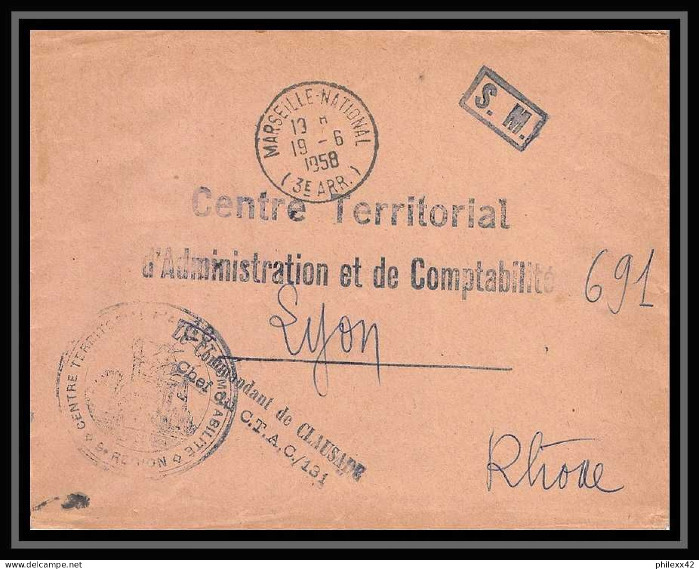 116050 lot de 13 Lettres cover Bouches du rhone Marseille National dont recommandé Carte postale (postcard)