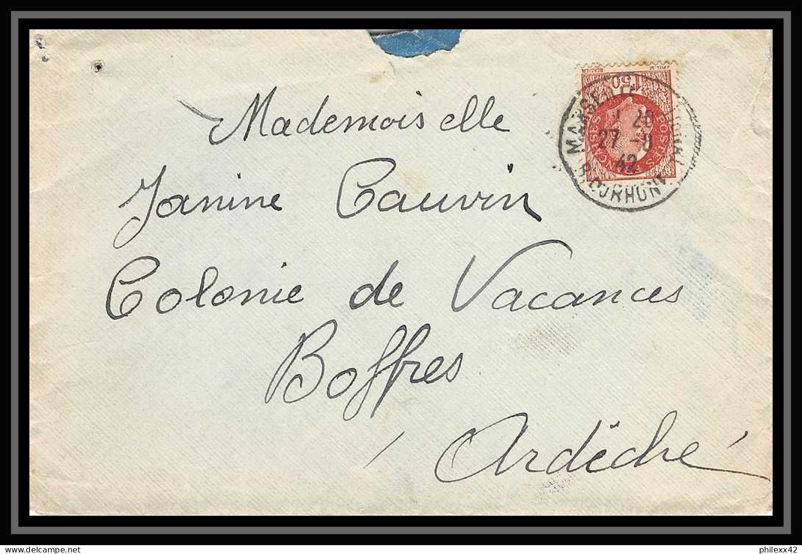 116050 lot de 13 Lettres cover Bouches du rhone Marseille National dont recommandé Carte postale (postcard)