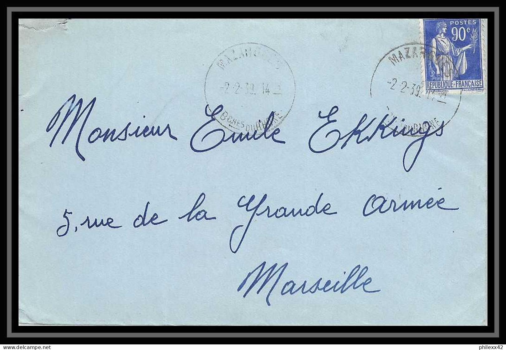 115974 lot de 13 Lettres cover Bouches du rhone Marseille Mazargues 9ème arr recommandé avis de réception...