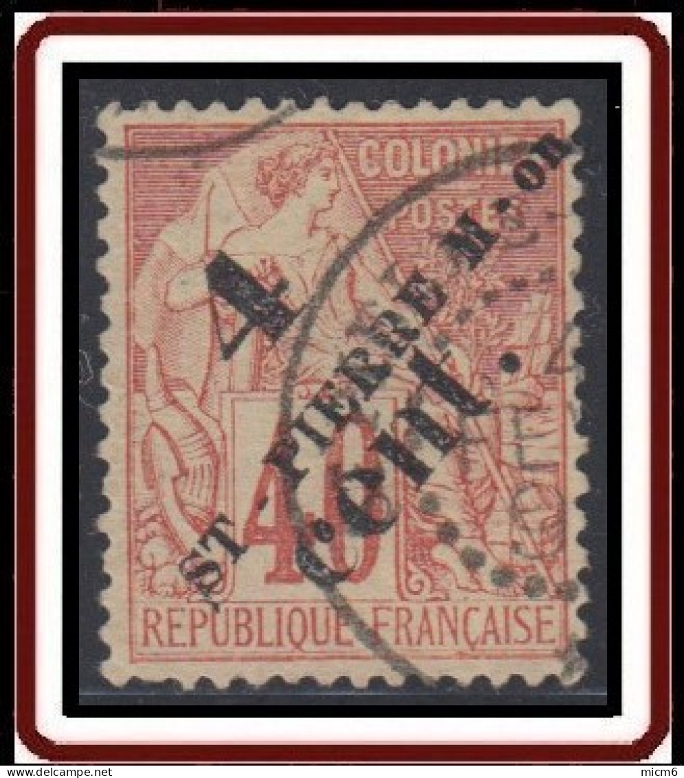 Saint-Pierre Et Miquelon 1859-1909 - N° 44a (YT) N° 42 II (AM) Oblitéré. - Oblitérés