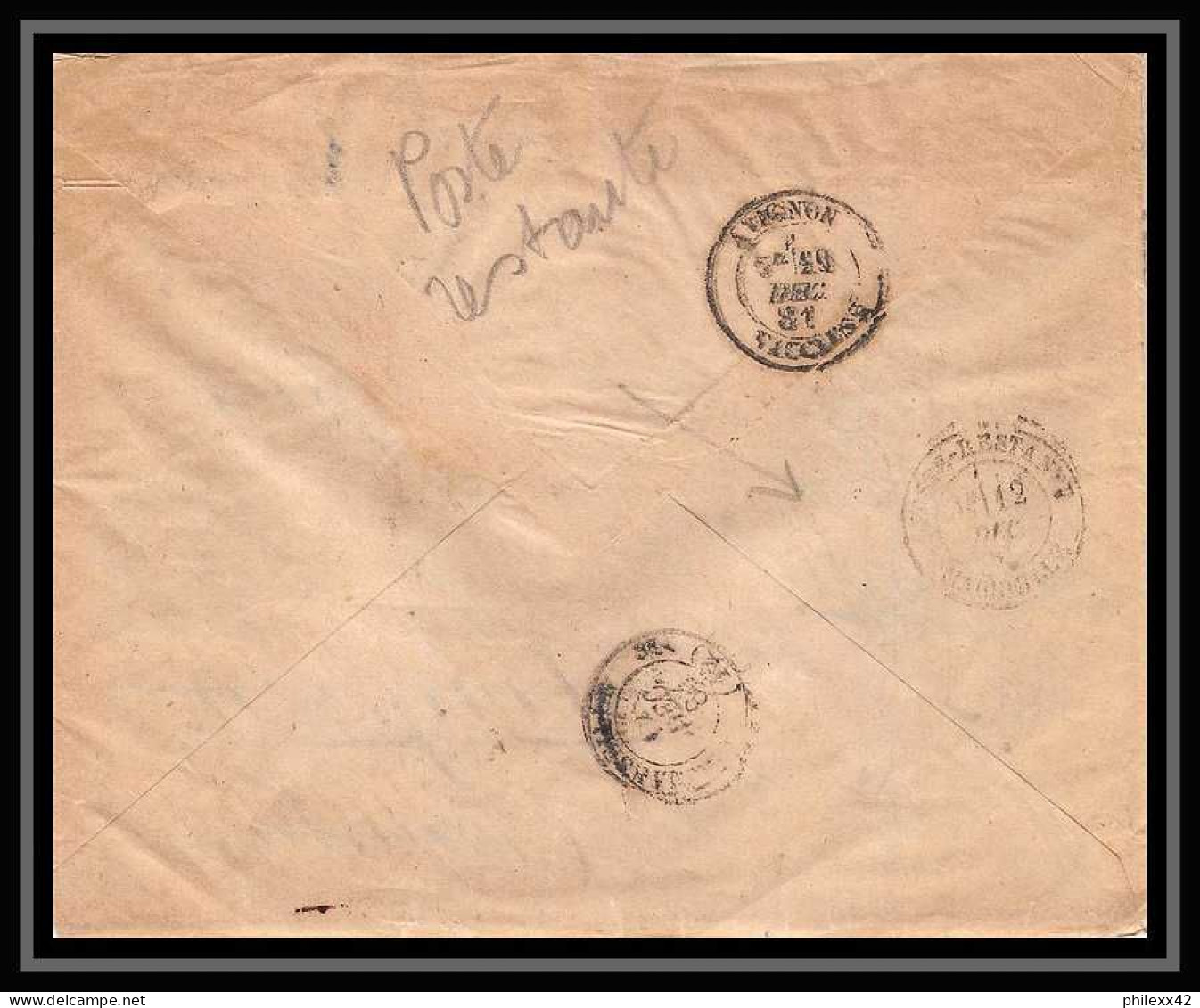 115465 Lettre Cover Illustree Melina Mango Bouches Du Rhone Italie (italy) Pour Marseille 1881 Retour à L'envoyeur - Marcophilie