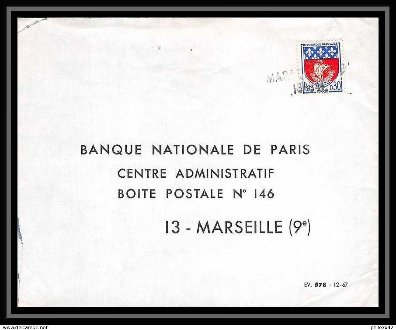 115419 lot de 13 Lettres cover Marseille oblitération griffe lineaire