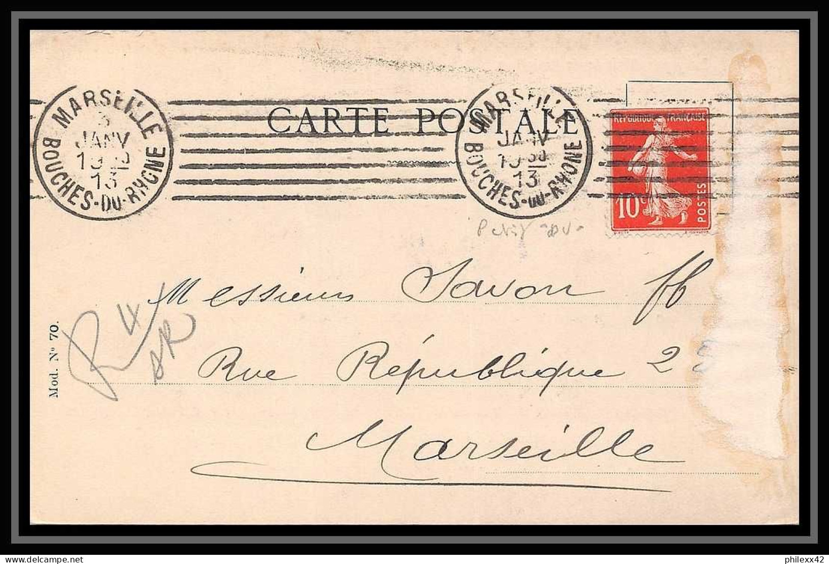 115639 Lot De 13 Lettres Cover Bouches Du Rhone Marseille Flier Secap Krag Carte Postale (postcard) Etranger.. - Collections