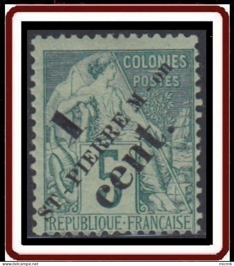 Saint-Pierre Et Miquelon 1859-1909 - N° 35 (YT) N° 36 (AM) Neuf *. - Unused Stamps