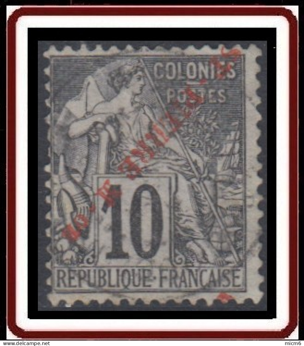 Saint-Pierre Et Miquelon 1859-1909 - N° 34A (YT) N° 35a (AM) Oblitéré. Surcharge Renversée. - Used Stamps