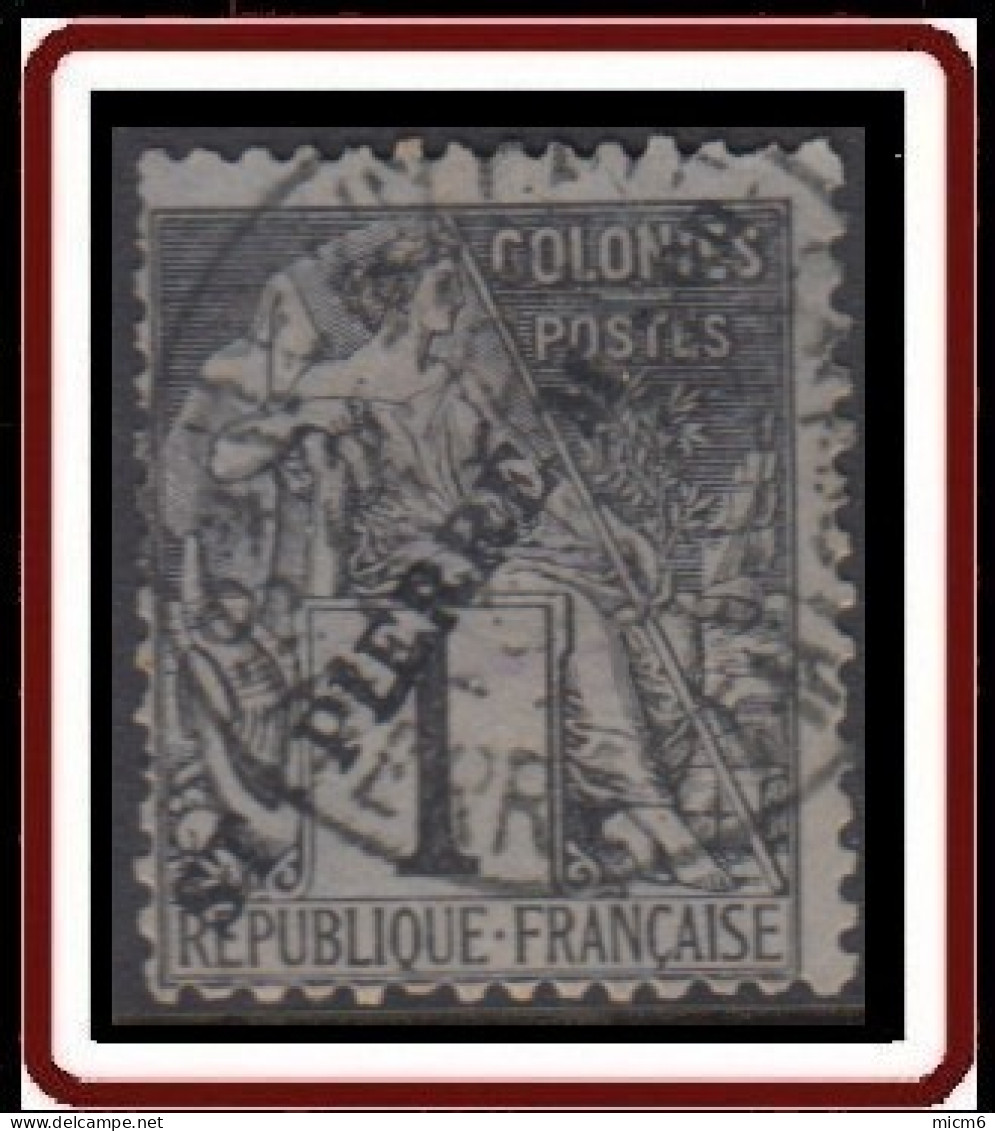 Saint-Pierre Et Miquelon 1859-1909 - N° 18 (YT) N° 18 (AM) Oblitéré De L'Ile Aux Chiens. - Used Stamps